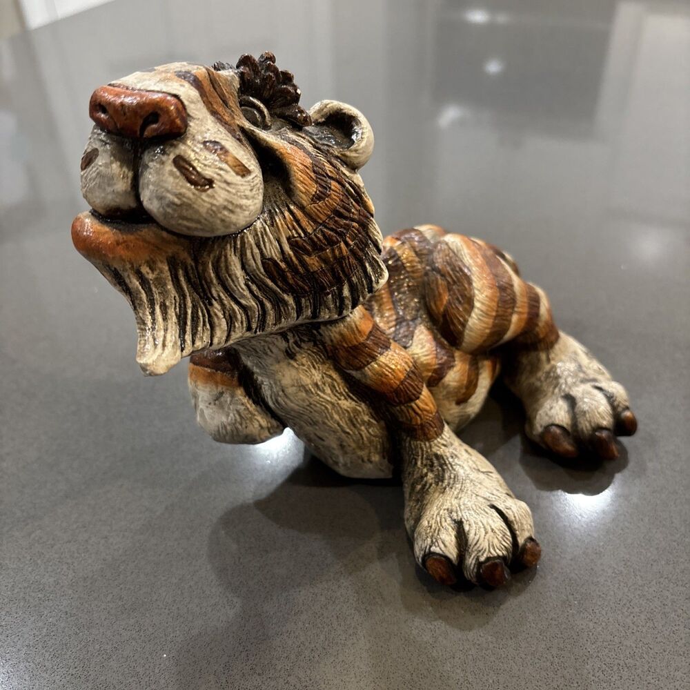 John Raya Tiger Taj Beasties of the Kingdom Resin Figurine Vintage 1985 6” Tall